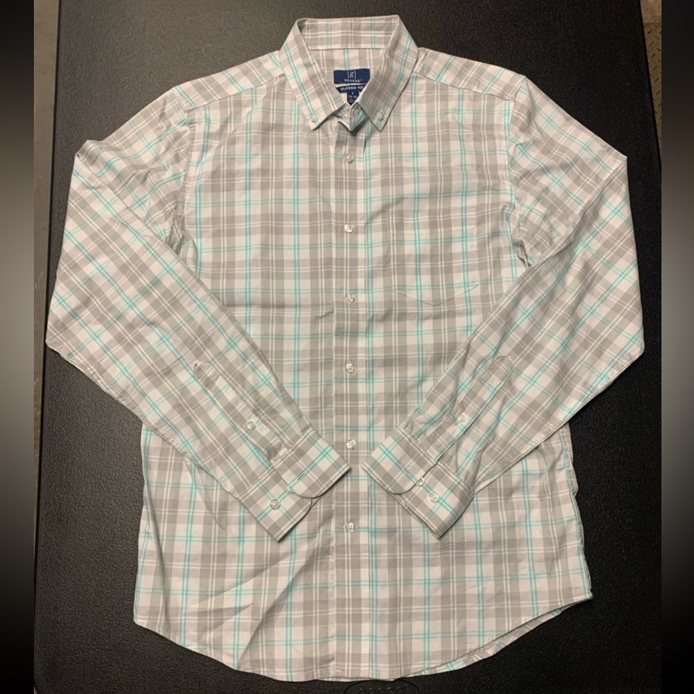 George Classic Fit Long Sleeve Dress Shirt  Size Small
